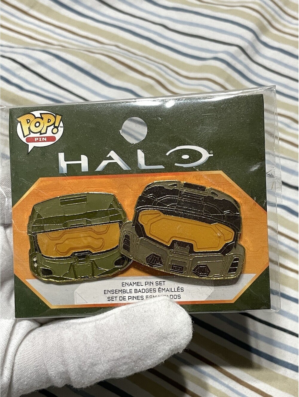 Funko POP! HALO Enamel Pin Special Edition Spartan Helmet Set of Two Pins New